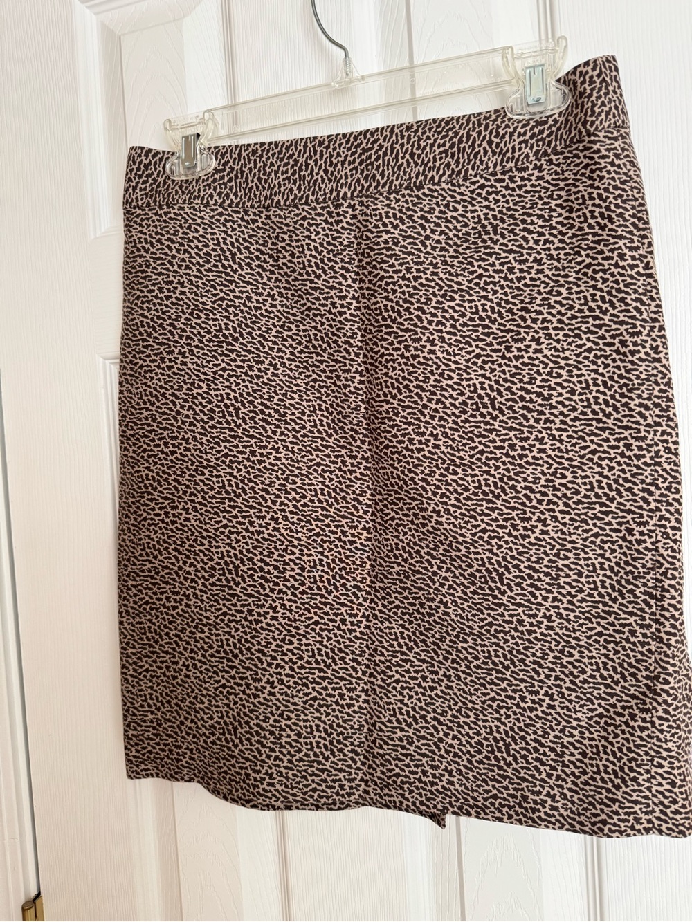 LOFT Brown and Cream Printed Pencil Skirt